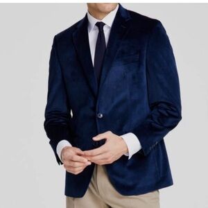 Michael Kors Deep Blue Velvet Sports Coat Blazer Size 40R